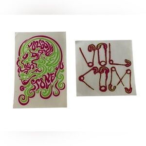 Bundle of 2 Surf Skate Snow Stickers